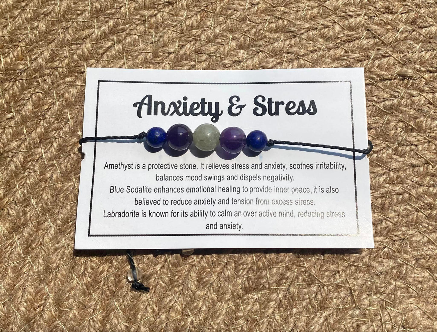 Heal & Relax Stone Bracelet -- ANXIETY & STRESS