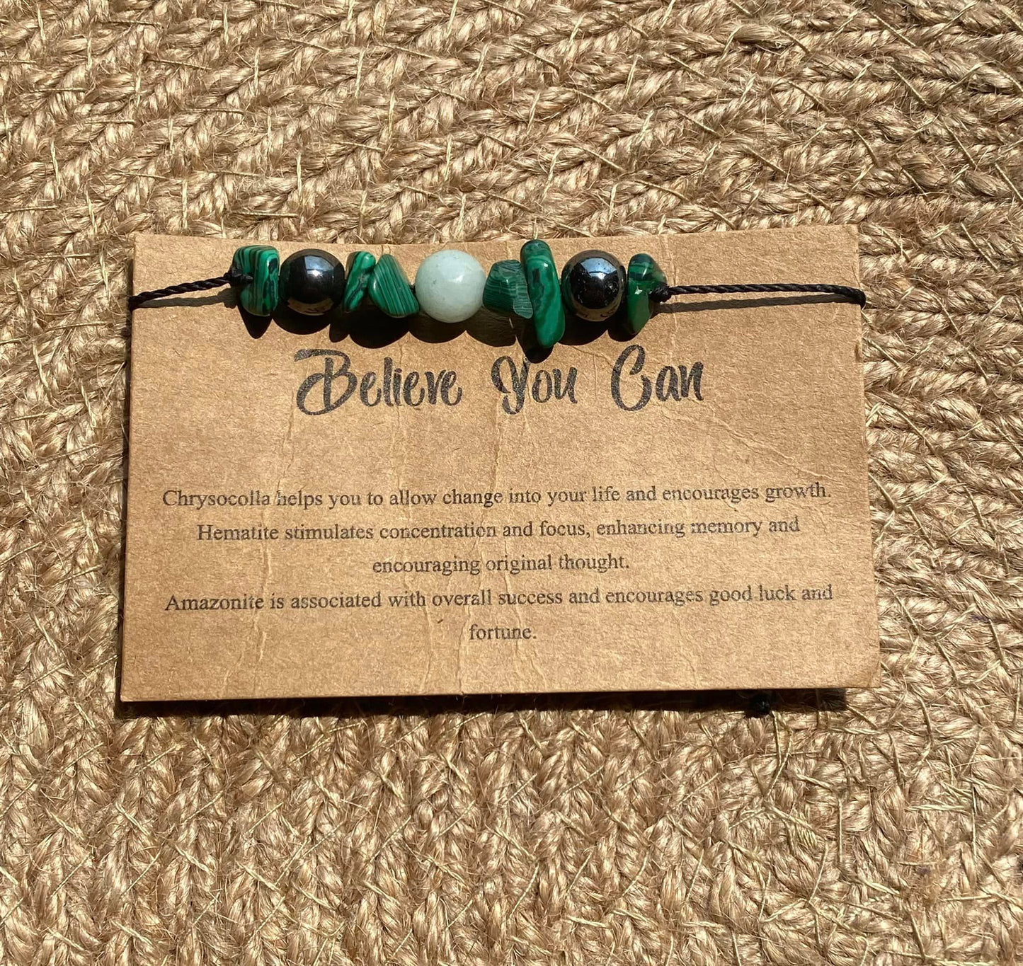 Heal & Relax Stone Bracelet -- Believe YOU Can