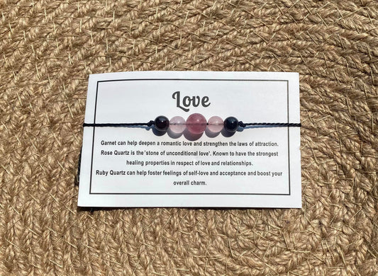 Heal & Relax Stone Bracelet -- LOVE