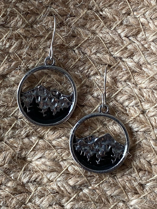 Mountain & Forest Pendant Earrings